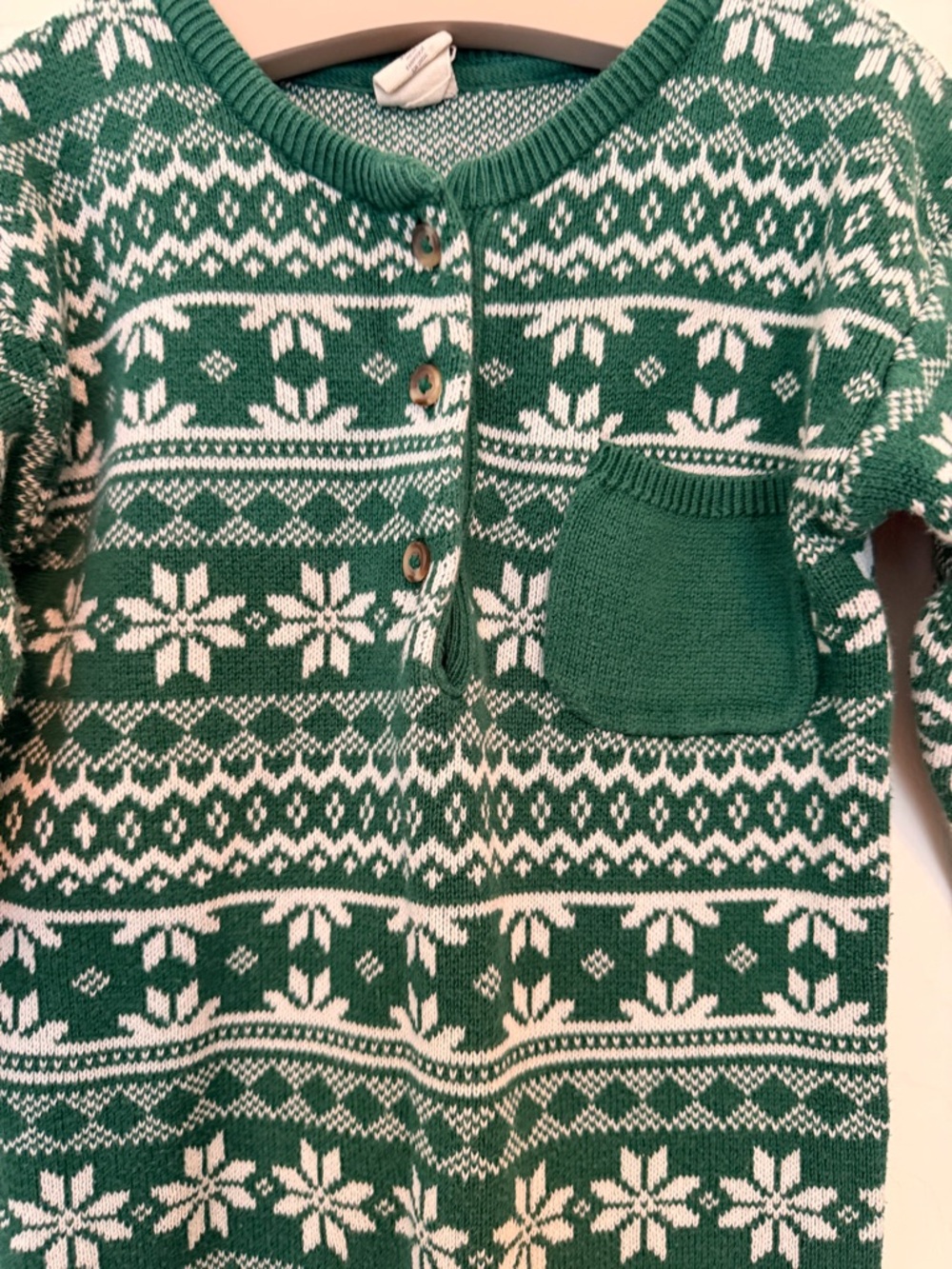 Jacquard Cotton Sweater Romper - Picture 3 of 5